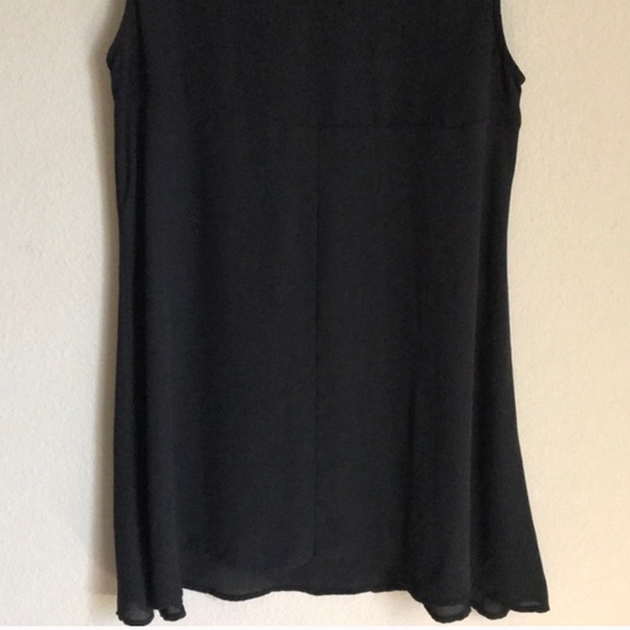 Brandy Melville Black Darya Flowy Sheer Shift Mini Length Dress - Picture 9 of 10